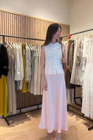 Blusa de Encaje Blanca para Mujer img