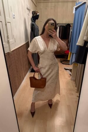 Vestido Elegante Beige para Mujer img