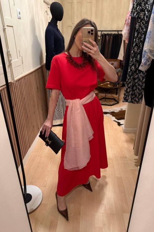 Vestido Rojo Elegante para Mujer