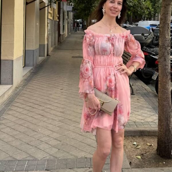 Vestido Romántico Rosa para Mujer img