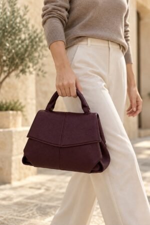 Bolso estructurado burdeos