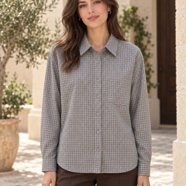 Camisa de algodón a cuadros
