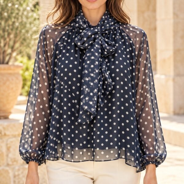 Comparar 1 Blusa de gasa con lazo